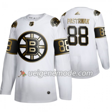 Herren Eishockey Boston Bruins Trikot David Pastrnak 88 Adidas 2019-2020 Golden Edition Weiß Authentic